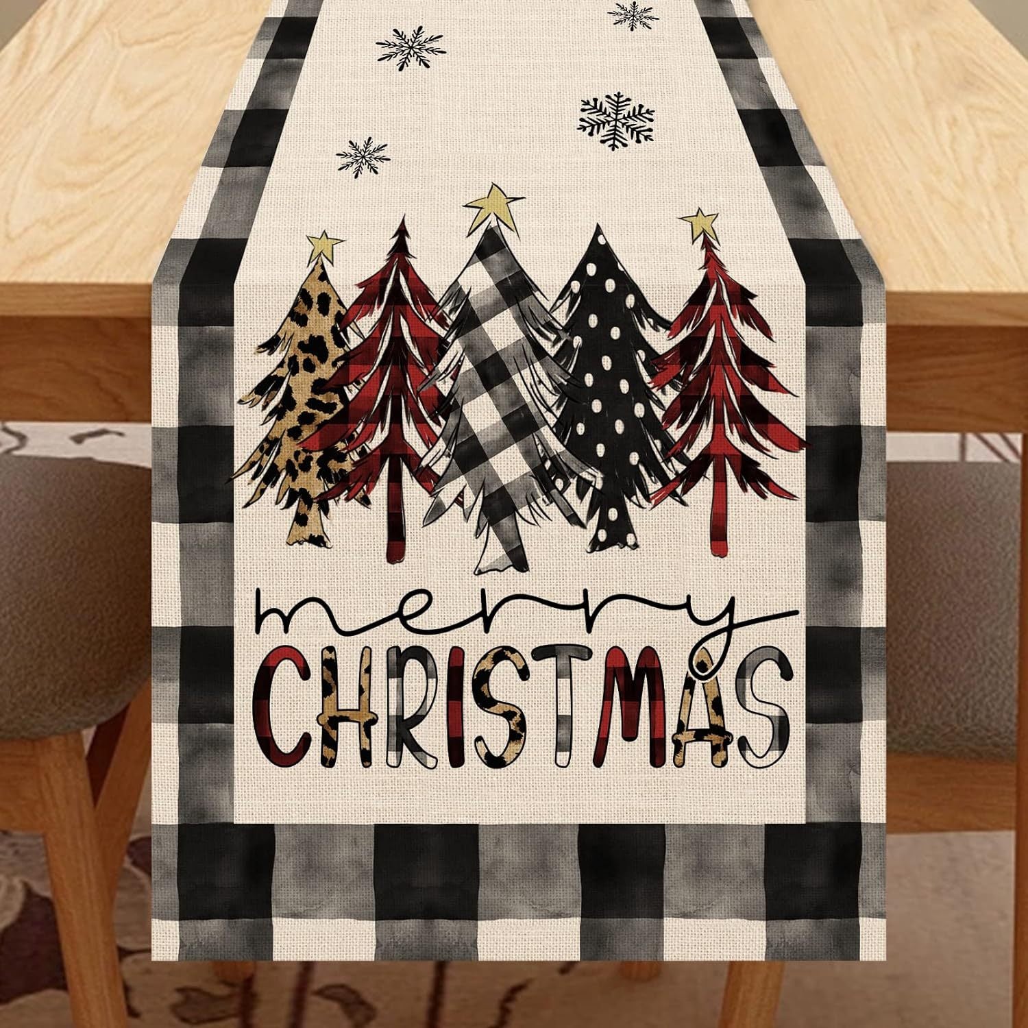 Christmas Tree Table Runner For Holiday Dining Decor