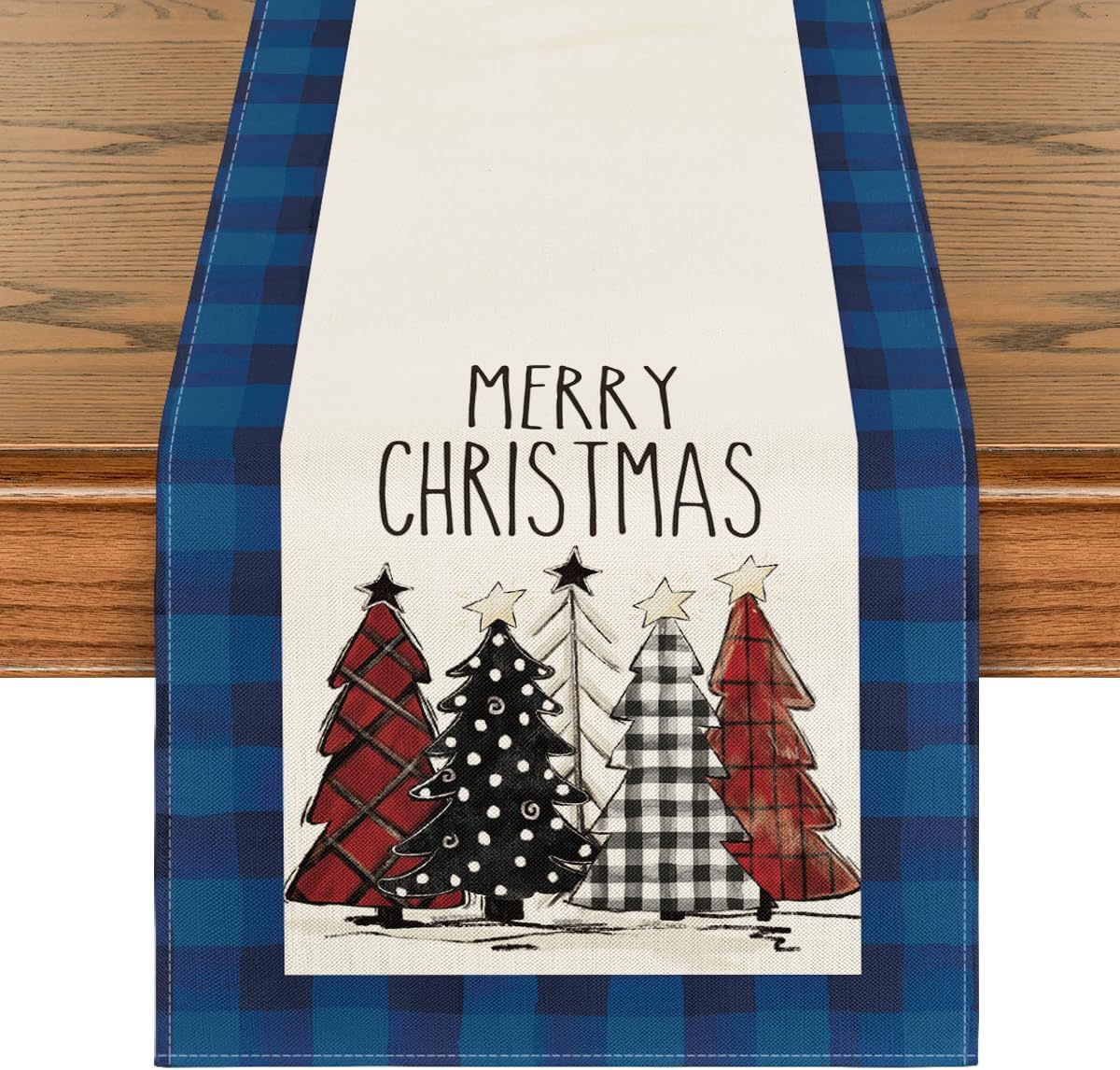 Christmas Tree Table Runner For Holiday Dining Decor