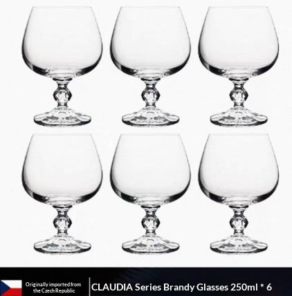 Elegant Crystal Glass Brandy Style Drinking Goblet