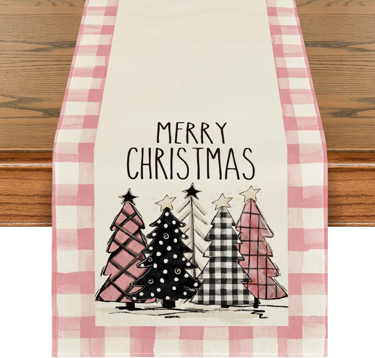 Christmas Tree Table Runner For Holiday Dining Decor