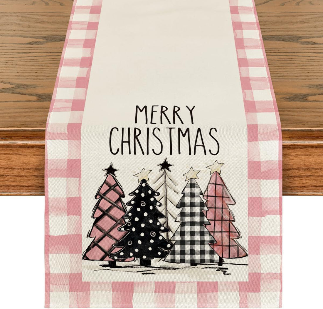 Christmas Tree Table Runner For Holiday Dining Decor